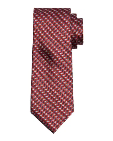 Canali Men 's Stepweave Geometric Silk Tie | Thumbnail 1
