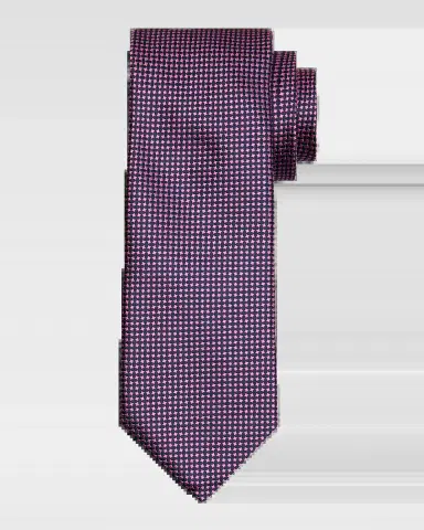 Canali Men's Micro-Geometric Silk Tie | Thumbnail 2