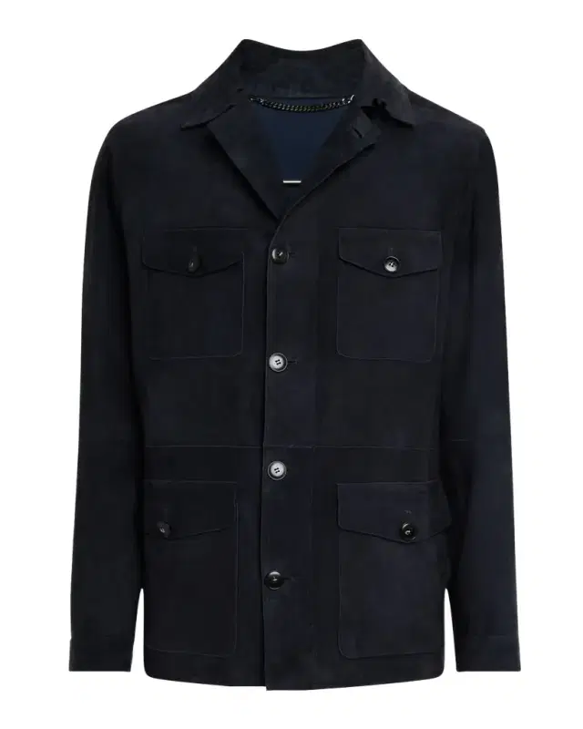 Men 's Suede Four-Pocket Field Jacket