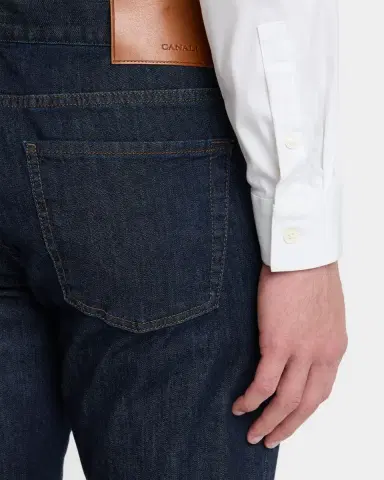 Canali Men's Dark-Wash Soft Touch Denim Jeans | Thumbnail 5 Canali Men's Dark-Wash Soft Touch Denim Jeans | Thumbnail 5
