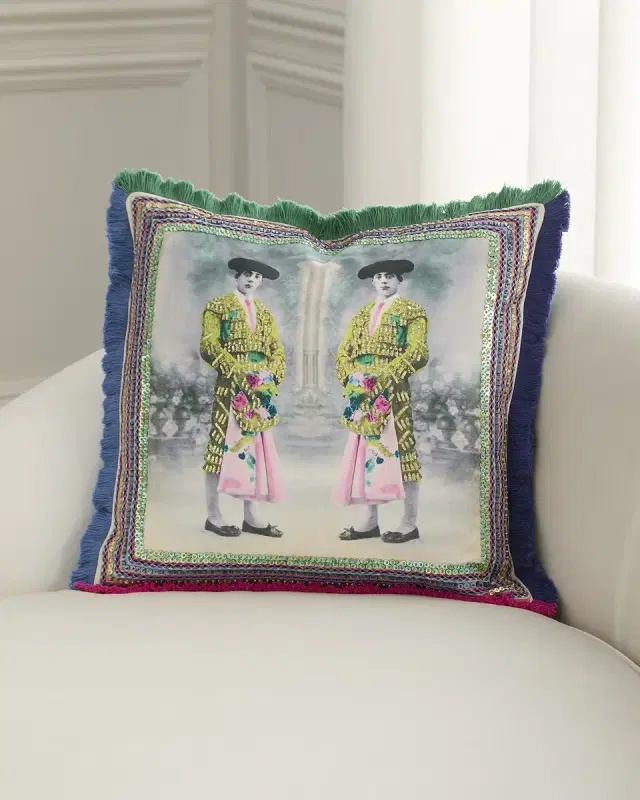Christian Lacroix Torero Twins Decorative Pillow, 20" Square