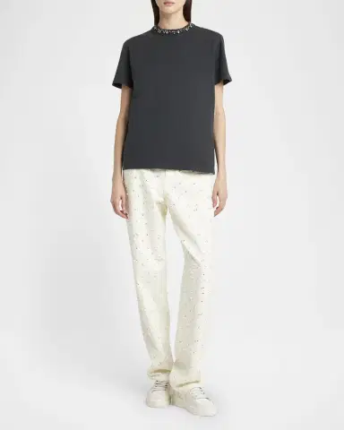Golden Goose Golden Embellished Boxy T-Shirt | Thumbnail 2 Golden Goose Golden Embellished Boxy T-Shirt | Thumbnail 2
