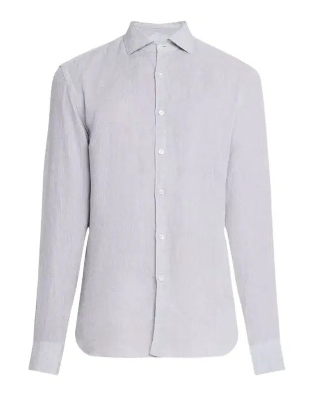 Canali Men 's Linen Sport Shirt