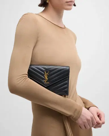 Saint Laurent Cassandre Small YSL Wallet on Chain in Quilted Leather | Thumbnail 4 Saint Laurent Cassandre Small YSL Wallet on Chain in Quilted Leather | Thumbnail 4