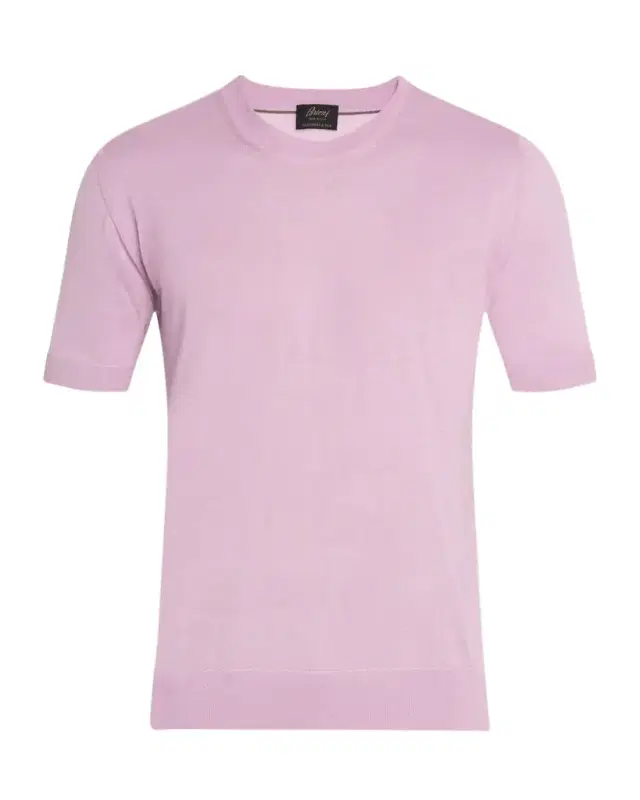 Brioni Men 's Short-Sleeve Knit Sweater
