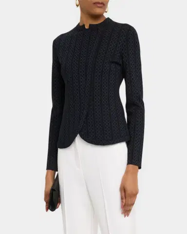 Emporio Armani Asymmetric Knit Jersey Jacket | Thumbnail 4 Emporio Armani Asymmetric Knit Jersey Jacket | Thumbnail 4