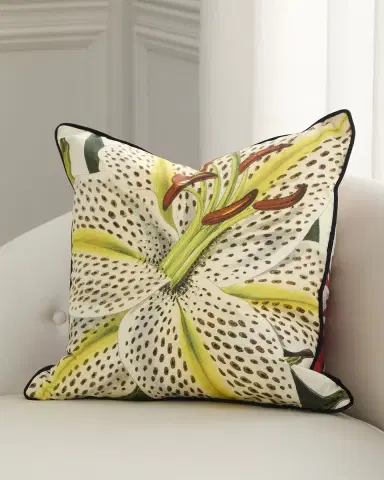 Christian Lacroix Flowered Decorative Pillow, 22" Square | Thumbnail 3