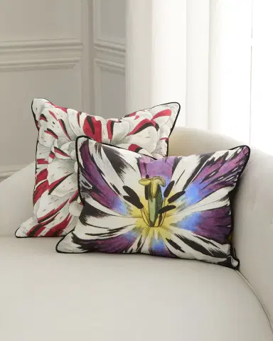Christian Lacroix Flowered Decorative Pillow, 22" Square | Thumbnail 4