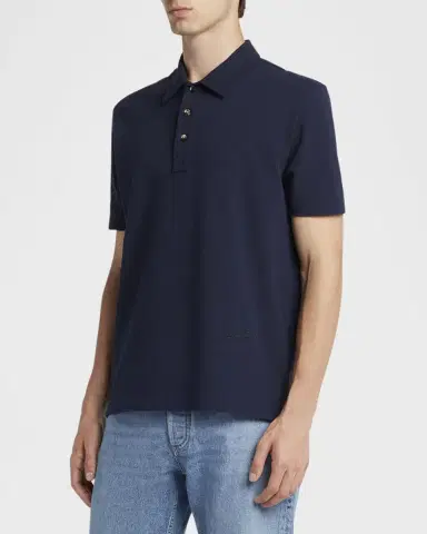 Bottega Veneta Men's Chine Pique Polo Shirt | Thumbnail 3 Bottega Veneta Men's Chine Pique Polo Shirt | Thumbnail 3