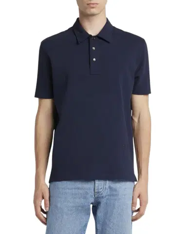 Bottega Veneta Men's Chine Pique Polo Shirt | Thumbnail 1 Bottega Veneta Men's Chine Pique Polo Shirt | Thumbnail 1