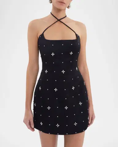 REBECCA VALLANCE Eclipse Crystal-Embellished Halter Mini Dress | Thumbnail 5 REBECCA VALLANCE Eclipse Crystal-Embellished Halter Mini Dress | Thumbnail 5