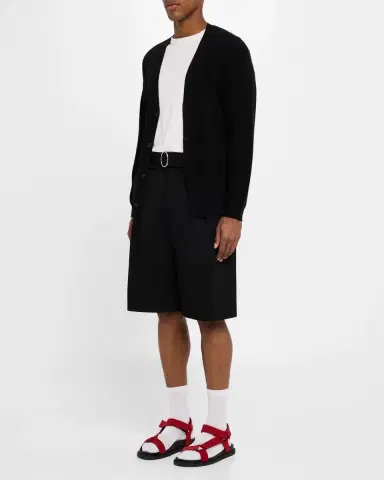 Moschino Men's Leather and Suede Sandals | Thumbnail 2 Moschino Men's Leather and Suede Sandals | Thumbnail 2