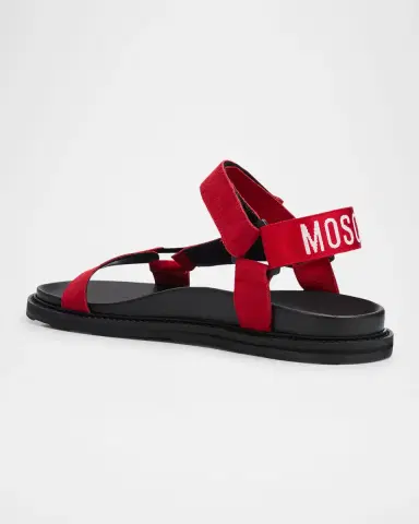 Moschino Men's Leather and Suede Sandals | Thumbnail 3 Moschino Men's Leather and Suede Sandals | Thumbnail 3