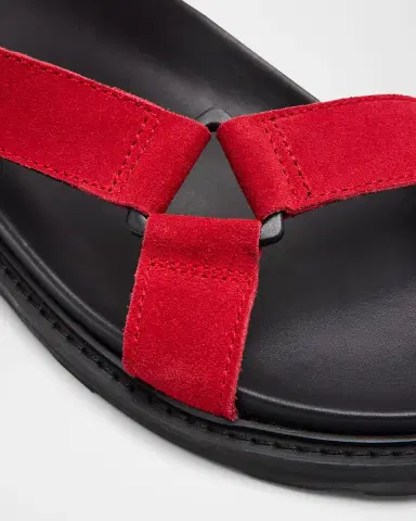 Moschino Men's Leather and Suede Sandals | Thumbnail 6 Moschino Men's Leather and Suede Sandals | Thumbnail 6