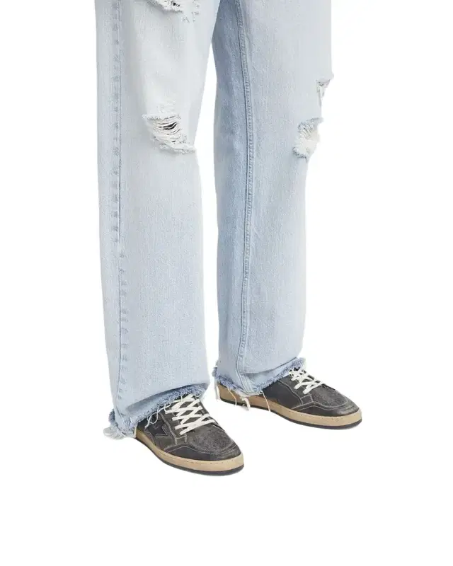 Men 's Ball Star Denim and Leather Low-Top Sneakers