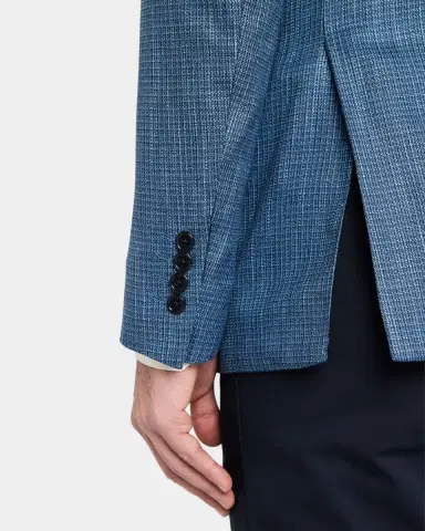 Emporio Armani Men's Bamboo Textured Grid Sport Coat | Thumbnail 8 Emporio Armani Men's Bamboo Textured Grid Sport Coat | Thumbnail 8