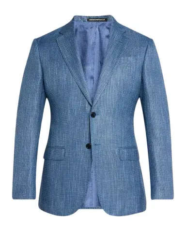Emporio Armani Men's Bamboo Textured Grid Sport Coat | Thumbnail 1 Emporio Armani Men's Bamboo Textured Grid Sport Coat | Thumbnail 1