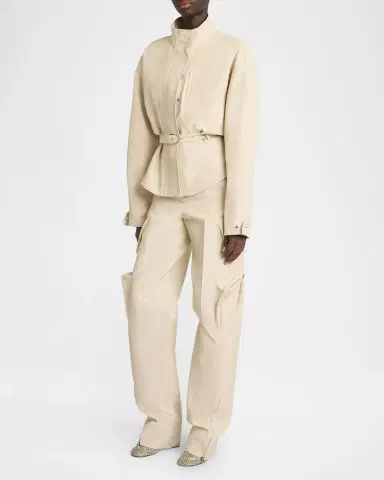 Jacquemus Ciro Belted Wool-Blend Jacket | Thumbnail 4