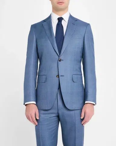 Canali Men 's Wool-Silk Windowpane Suit | Thumbnail 4 Canali Men 's Wool-Silk Windowpane Suit | Thumbnail 4
