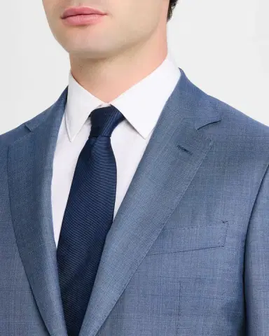 Canali Men 's Wool-Silk Windowpane Suit | Thumbnail 6 Canali Men 's Wool-Silk Windowpane Suit | Thumbnail 6