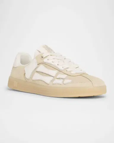 AMIRI Pacific Bones Mixed Leather Sneakers | Thumbnail 2