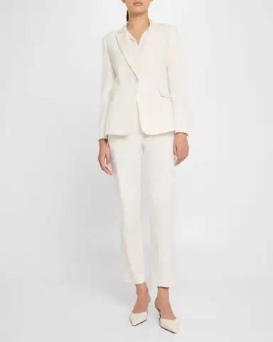 Emporio Armani Cotton Straight-Leg Trousers | Thumbnail 2 Emporio Armani Cotton Straight-Leg Trousers | Thumbnail 2