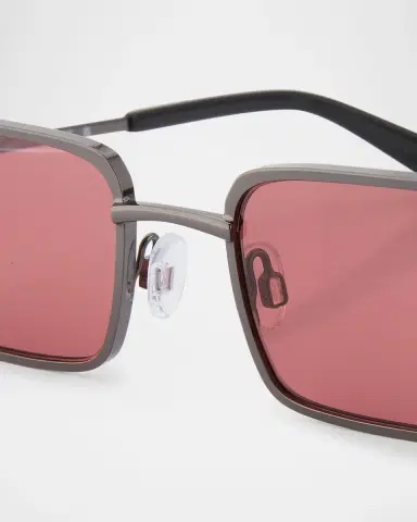 Off-White Men 's Loa Metal Rectangle Sunglasses | Thumbnail 4