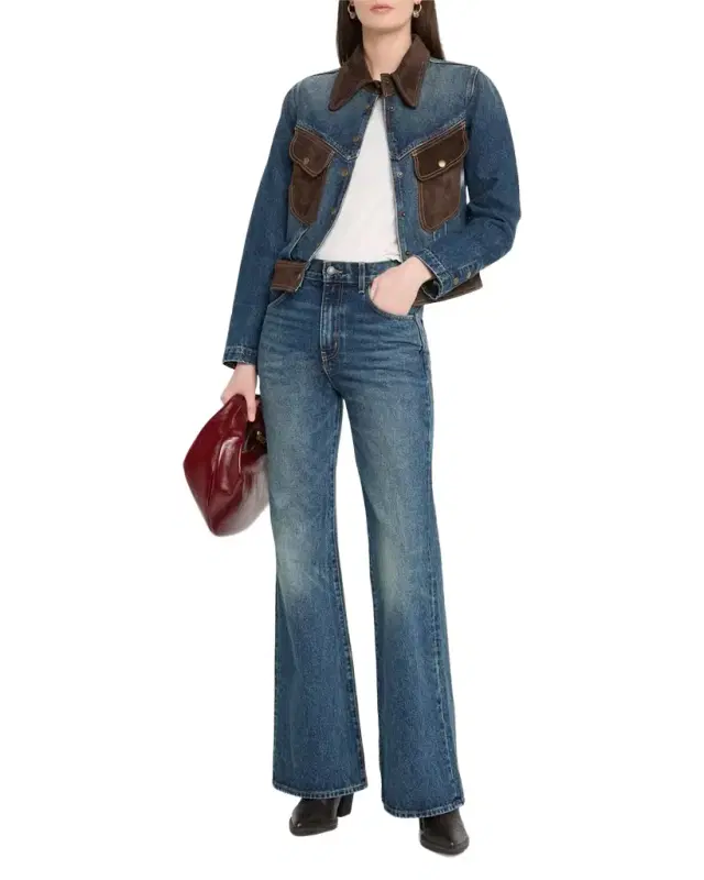 Roe Mid-Rise Flare Jeans