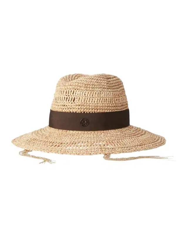 Maison Michel Kate Crochet Chain Fedora Hat