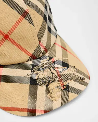 Burberry EKD Bias Check Baseball Cap | Thumbnail 3
