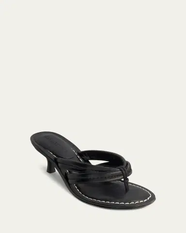 Bernardo Miami Kitten-Heel Leather Mule Sandals | Thumbnail 2 Bernardo Miami Kitten-Heel Leather Mule Sandals | Thumbnail 2