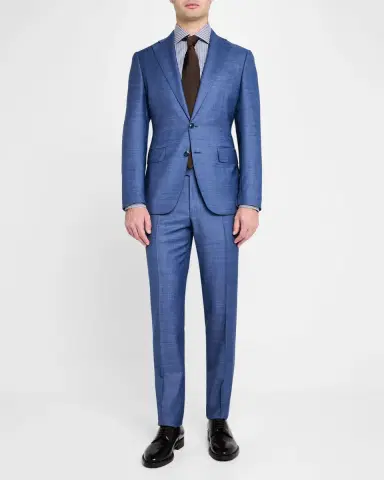 Canali Men's Textured Solid Suit | Thumbnail 2