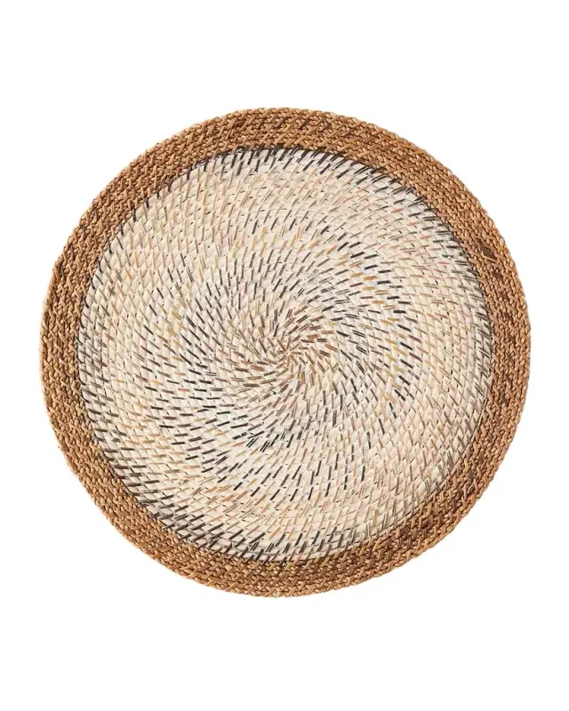 Shaded Rattan Placemat, Set of 4