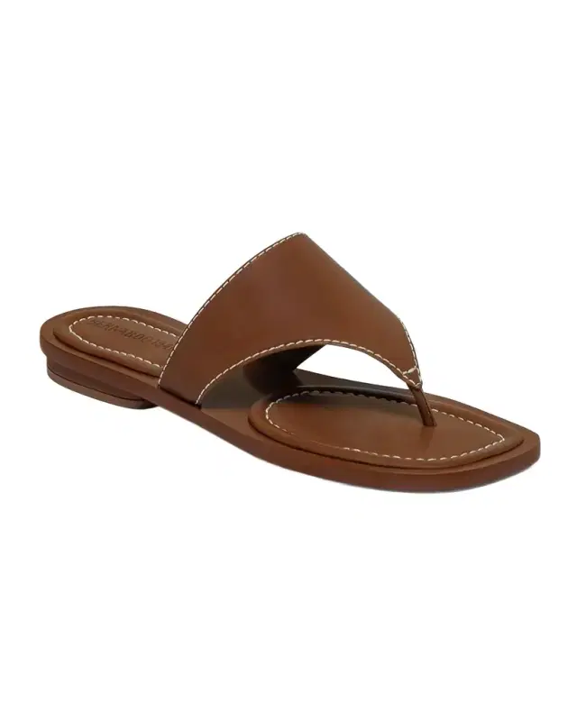 Agora Leather Flat Thong Sandals