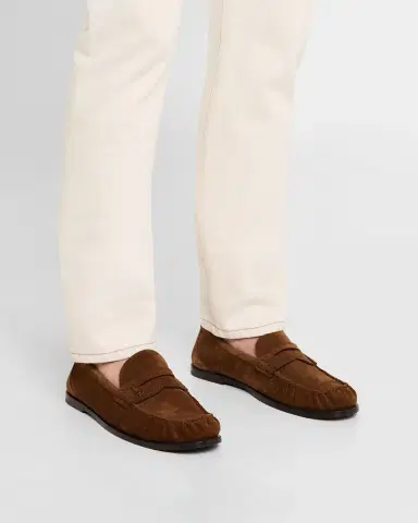 Saint Laurent Men's Ryan 05 Leather Penny Loafers | Thumbnail 2