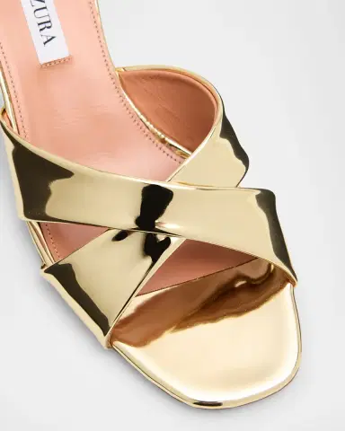 Aquazzura Divine Specchio Kitten-Heel Mule Sandals | Thumbnail 5
