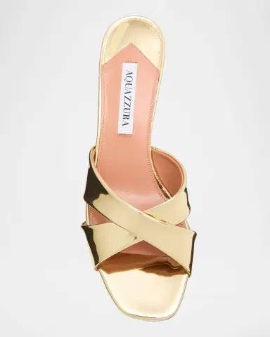 Aquazzura Divine Specchio Kitten-Heel Mule Sandals | Thumbnail 6