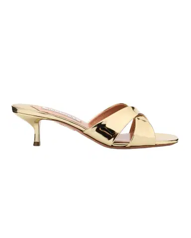 Aquazzura Divine Specchio Kitten-Heel Mule Sandals | Thumbnail 1