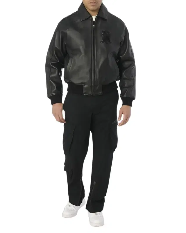 Men 's Icon Leather Bomber Jacket