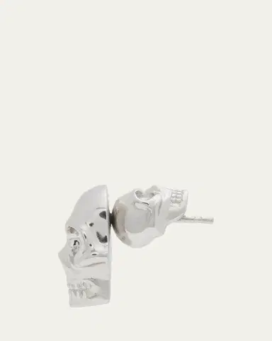 Alexander McQueen Men's Skull Stud Earring, Single | Thumbnail 2