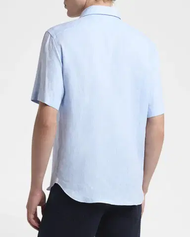 ZEGNA Men 's Oasi Lino Sport Shirt | Thumbnail 3 ZEGNA Men 's Oasi Lino Sport Shirt | Thumbnail 3