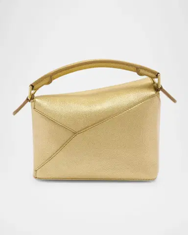 Loewe Puzzle Edge Mini Top-Handle Bag in Metallic Leather | Thumbnail 8 Loewe Puzzle Edge Mini Top-Handle Bag in Metallic Leather | Thumbnail 8