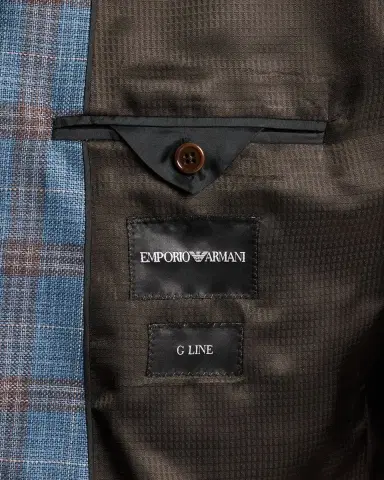 Emporio Armani Men's Oversized Plaid Sport Coat | Thumbnail 6