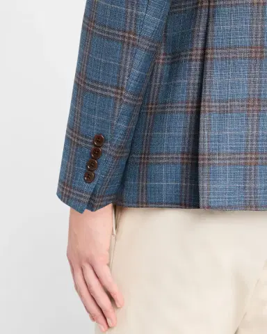 Emporio Armani Men's Oversized Plaid Sport Coat | Thumbnail 8