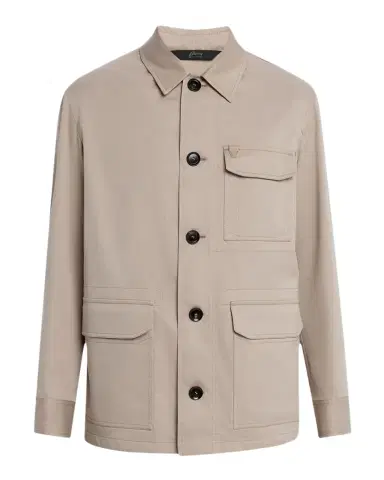 Brioni Men's Cotton and Wool Work Jacket | Thumbnail 1 Brioni Men's Cotton and Wool Work Jacket | Thumbnail 1