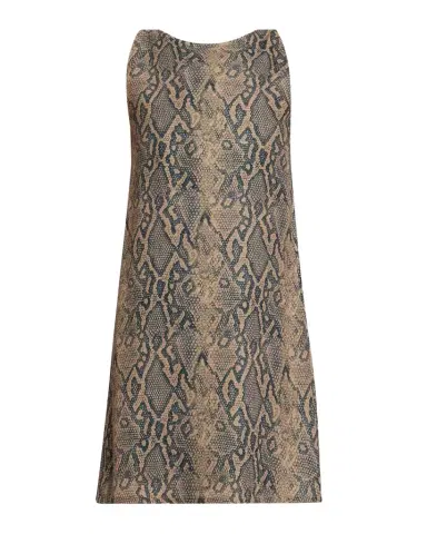 Emporio Armani Snakeskin Effect Sleeveless Mini Shift Dress | Thumbnail 1