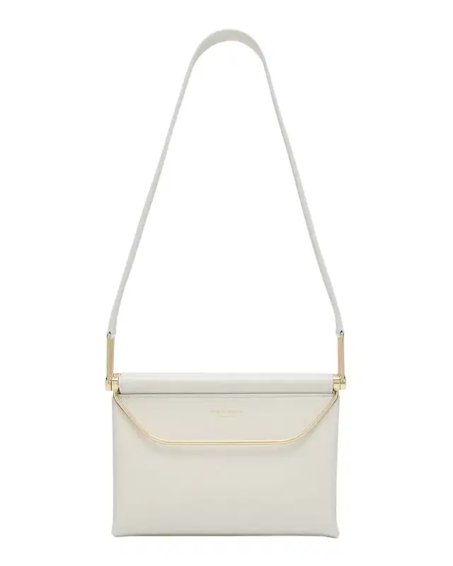 Giorgio Armani Avenue Small Polished Leather Shoulder Bag