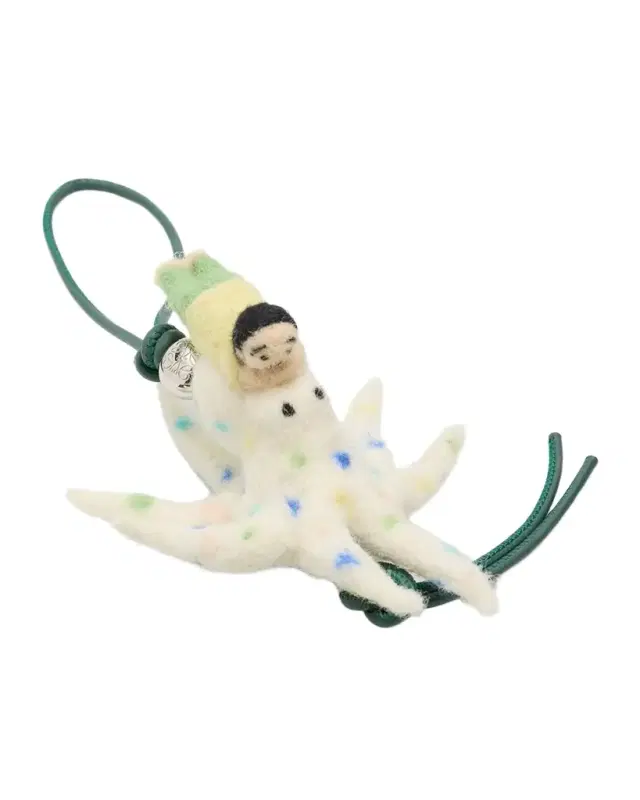 Kid and Octopus Bag Charm in Wool Felt