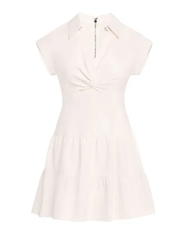 ALICE + OLIVIA Mila Vegan Leather Twist-Front Mini Dress