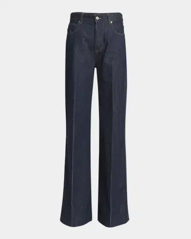 Bottega Veneta Indigo Soft Denim Wide-Leg Palazzo Jeans | Thumbnail 5